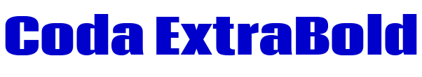 Coda ExtraBold font